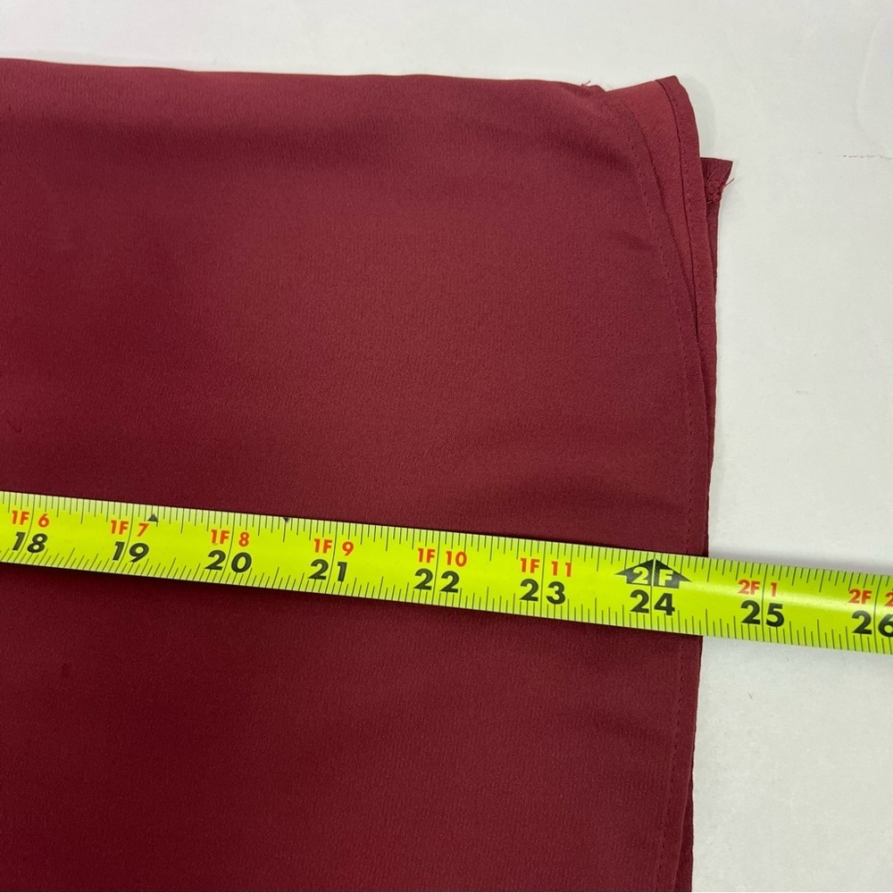 White House Black Market Women Pullover Summer Top Sz Medium Maroon Color Lined - Picture 9 of 9